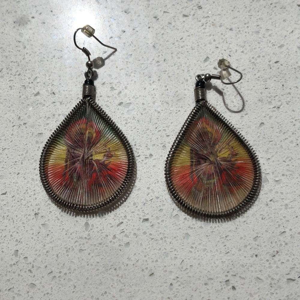String art earrings